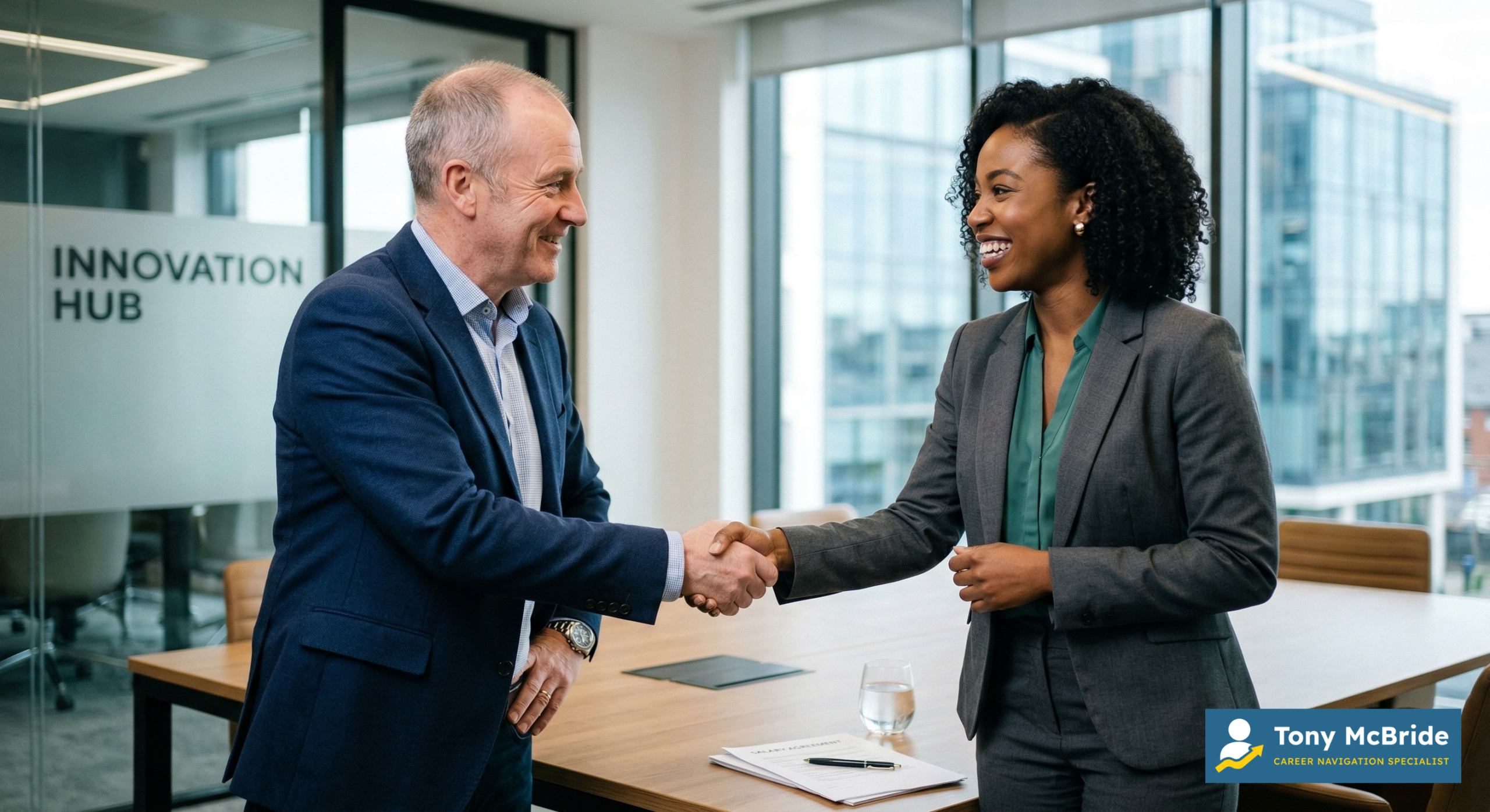 Before you Accept a Job Offer, Consider a Counter-Offer First: featured image for Tony McBride's career coaching article for mid to senior professionals in the UK and Ireland